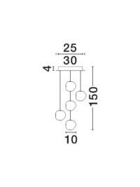 Полилей Nova-Luce LED 25W, топла светлина 3000K - 7