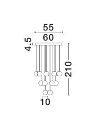 Полилей Nova-Luce LED 8.7W, топла светлина 3000K - 6