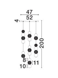 Полилей Nova-Luce LED 42W, топла светлина 3200K - 6