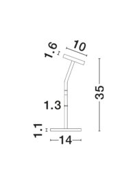 Настолна лампа Nova-Luce 5W LED, топла светлина 3000K - 6