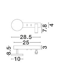 Аплик Nova-Luce LED 9W топла светлина 3000K - 8
