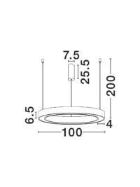 Полилей Nova-Luce LED 60W топла светлина 3000K - 2