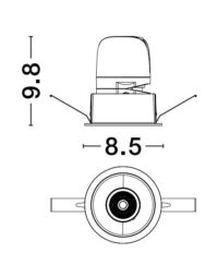 Луничка Nova-Luce LED 15W 3000K вградена - 3