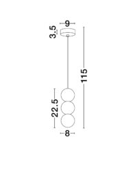 Пендел Nova-Luce G9 3x5W - 6