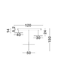 Полилей LED Nova-Luce 8.1W топла светлина 3000K - 6