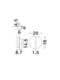 Аплик Nova-Luce LED 15W топла светлина 3000K - 6