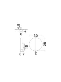 Аплик Nova-Luce LED 20W топла светлина 3000K - 6
