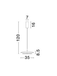 Пендел Nova-Luce LED 21W топла светлина 3000K - 6