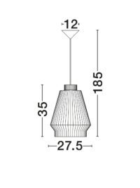 Пендел Nova-Luce съвременен, E27, 12W - 11