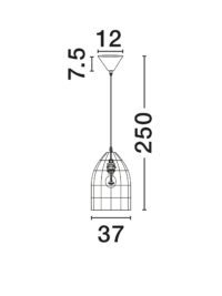 Пендел Nova-Luce E27 1x12W съвременен - 6