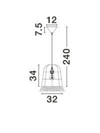 Пендел Nova-Luce E27 1x12W - 6