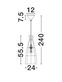 Пендел Nova-Luce E27, 1x12W - 6
