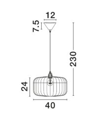 Пендел Nova-Luce E27 1x12W - 6