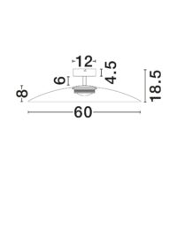 Плафон LED Nova-Luce 1x1.7W топла светлина 3000K - 6