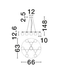 Полилей Nova-Luce G9 10x5W - 6