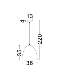 Пендел Nova-Luce E27 1x12W димируем, модерен - 7