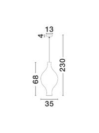 Пендел Nova-Luce E27 1x12W димиран модерен - 7