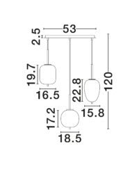 Полилей Nova-Luce, E14, 3x5W, димиран, съвременен стил - 6