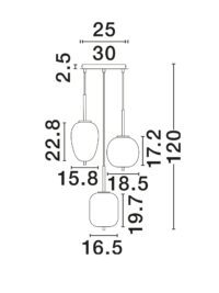 Полилей Nova-Luce E14 3x5W - 9