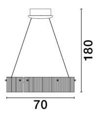 Полилей Nova-Luce LED 50W, топла светлина 3000K - 7