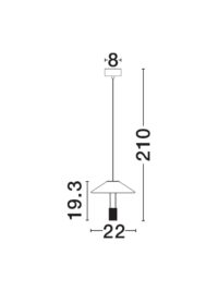 Пендел LED Nova-Luce 8W, топла светлина 3000K - 5