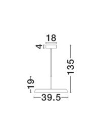 Пендел Nova-Luce LED 27W, топла светлина 3000K - 6