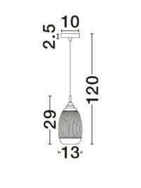 Пендел Nova-Luce E14, 1x60W - 5