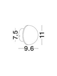Аплик Nova-Luce LED 6W, топла светлина 3000K - 3