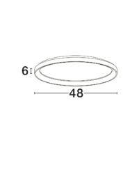 Плафон Nova-Luce LED 40W, топла светлина 3000K - 6