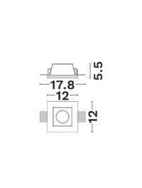 Луничка за таван Nova-Luce GU10 10W димируема - 4