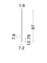 Аплик LED Nova-Luce 19W топла светлина 3000K - 10