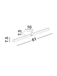 Аплик LED Nova-Luce 12W, топла светлина 3000K - 9