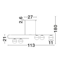 Полилей Nova-Luce G9, 5x5W - 6