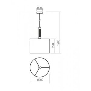 ASTRID SUSP 1X42W E27 SILVER - Image 2