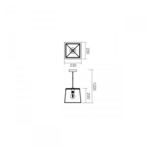 Пендел Smarter SKETCH 1x42W E27, черен, 122 см - Снимка 2