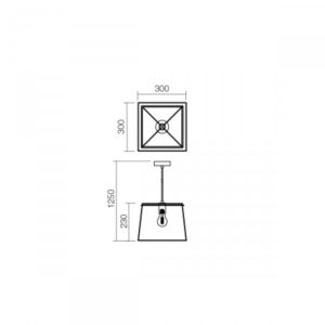 SKETCH SU 1X42W E27 L300 - Image 2