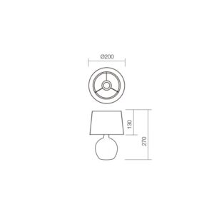 Лампа Smarter 01-1374, E14, 28W, бяла/кафява, димируема - Image 2