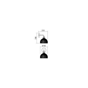 Аплик Smarter 01-1569 E27 42W димируем черно-златист - Image 2