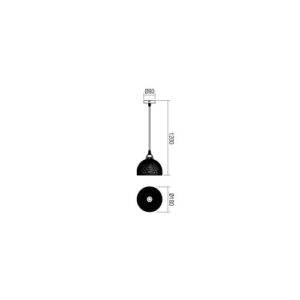 Пендел E27 Smarter 01-1572, 42W, златист/черен - Снимка 2