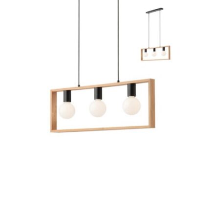 Пендел Smarter TIMBER, 3x42W, дърво и метал, E27 - Снимка 1