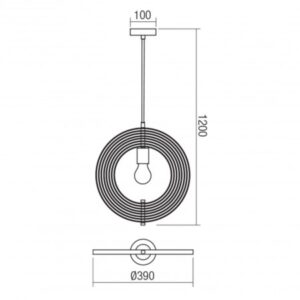 Пендел Smarter ILUSIO SU 1x42W E27 дърво-метал - Image 2