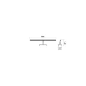 Аплик за баня Smarter Neptune, 12W, 1320lm, IP44, хром - Image 2