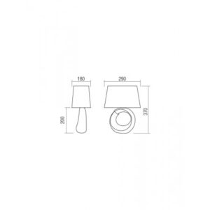 Настолна лампа Smarter LUA VE E27 42W със сребърна основа - Image 2