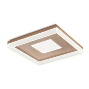 Плафон LED Redo MAYA SQ 55W, 3000K, димируем, златист/бял