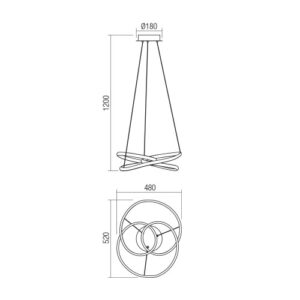 Полилей LED Smarter Sintra 40W димируем, 3000K, бял - Image 2