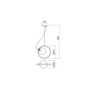 Пендел Smarter 01-2319 KLEIDI E14 28W димируем - Image 2