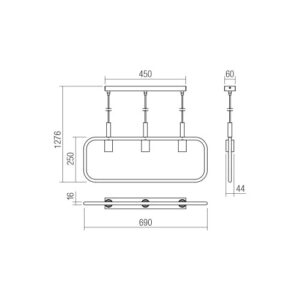 Пендел Smarter AERIS, 3x42W, фасунга E27, дърво/черен - Снимка 2