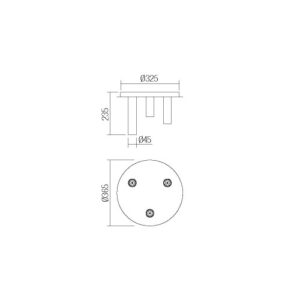 Плафон Smarter 01-2413, E27, 3x42W, димируем, ръждив - Снимка 2