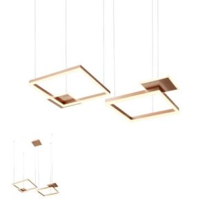 Плафон LED 110W Redo SIGUA с димер, бял/кафяв - Снимка 1