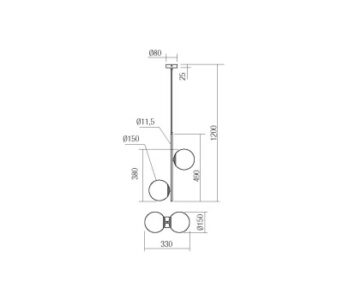 Пендел Smarter SU 2x42W E27 златист, IP20 - Снимка 2